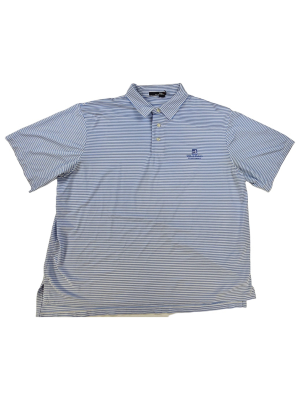 Ralph Lauren RLX Golf Polo Mens 2XB Blue White Stripe Wells Fargo Championship